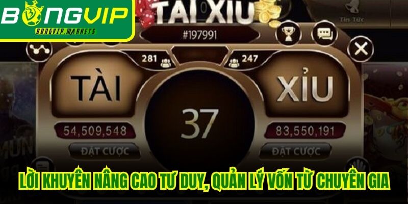 Lời khuyên nâng cao tư duy, quản lý vốn từ chuyên gia uy tín dùng tool tài xỉu
